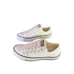 Converse Chuck Taylor All Star Women’s Size 10 White & Black Canvas Low Top
